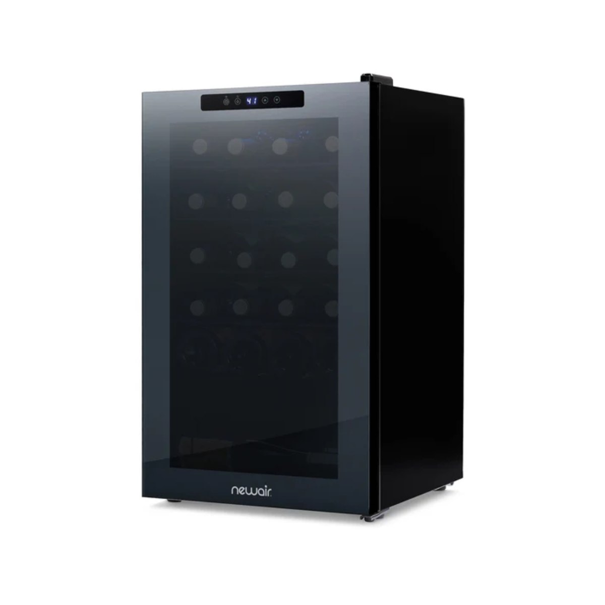 Newair 24 Bottle Shadow Series Wine Fridge – 16.9" Black - Front Right View - Closed