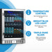 Newair 24” Built-in 177 Can Beverage Fridge in Stainless Steel - Features of the fridge shown