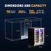 Newair 24" Dual-Zone Wine & Beverage Cooler – Stainless Steel - Dimensions and Capacity of the Fridge