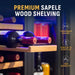 Newair 24" Dual-Zone Wine & Beverage Cooler – Stainless Steel - Premium Sapele Wood Shelving Shown