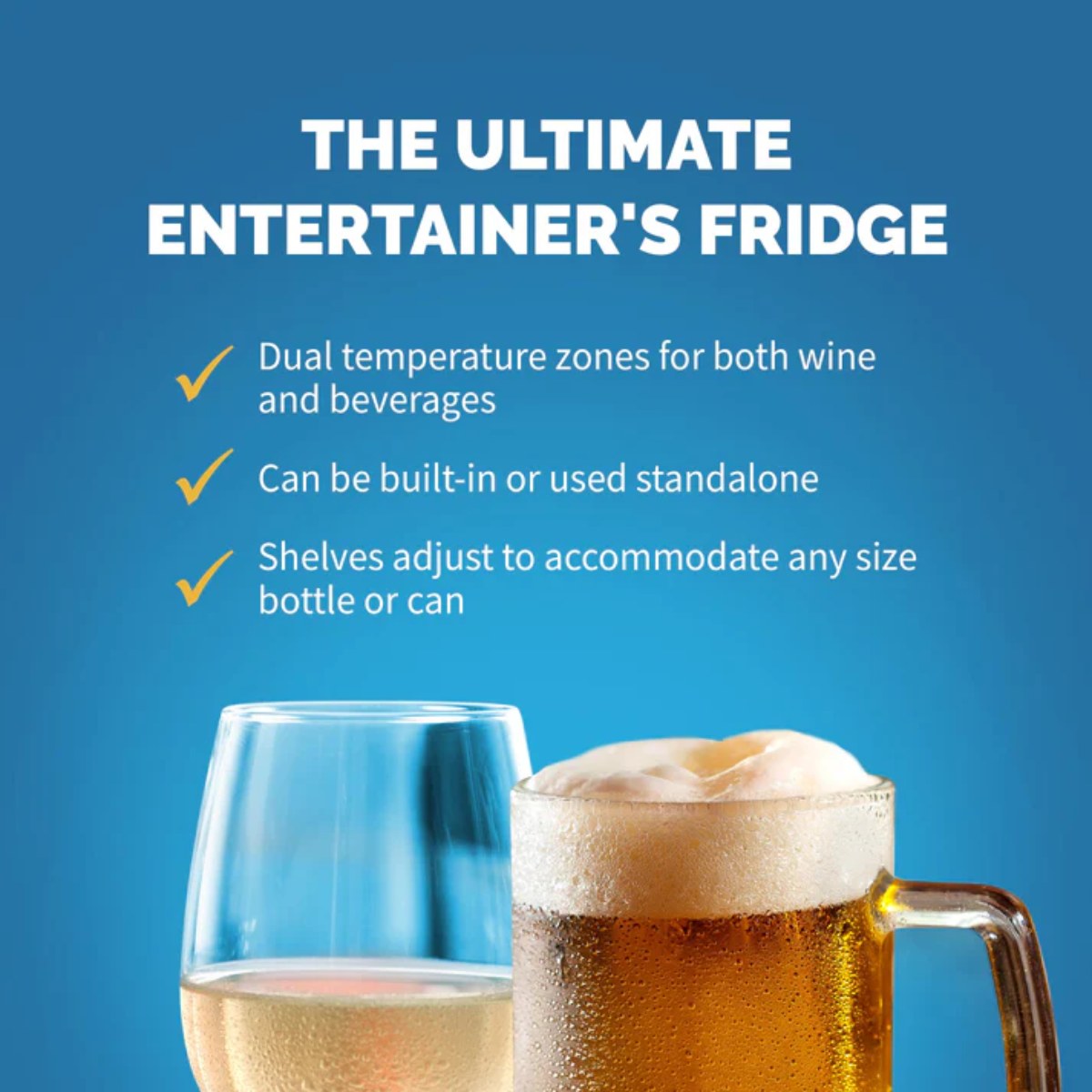 Newair 24” Dual Zone Wine and Beverage Fridge in Stainless Steel - The ultimate entertainer's fridge
