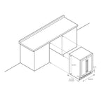Newair 24″ SplitShelf 58-Can / 18-Bottle Dual Zone Beverage Fridge - Dimensions of the fridge for built in configuration