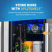 Newair 24″ SplitShelf 58-Can / 18-Bottle Dual Zone Beverage Fridge - Store more with SplitShelf configuration