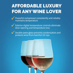 Newair 27 Bottle Freestanding Wine Fridge – 16.9" Stainless Steel - affordable luxury for any wine lover