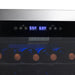 Newair 28 Bottle Freestanding Wine Fridge – 18.9" Stainless Steel - Close up view of the Controls
