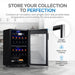 Newair 28 Bottle Freestanding Wine Fridge – 18.9" Stainless Steel - Store your collection to perfection
