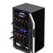 Newair 28 Bottle Freestanding Wine Fridge – 18.9" Stainless Steel - Top View of the Fridge with Wines on the Racks