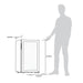 Newair 33 Bottle Freestanding Wine Fridge – 18.9" Stainless Steel - Dimensions of the Fridge with Comparison shown