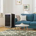 Newair 33 Bottle Freestanding Wine Fridge – 18.9" Stainless Steel - Fridge shown in the living room beside the couch