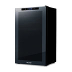 Newair 33 Bottle Shadow Series Dual Zone Wine Fridge – 19.5" Black - Front Right View - Empty - Closed