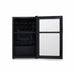 Newair 33 Bottle Shadow Series Dual Zone Wine Fridge – 19.5" Black - Front View Studio Image - Empty - Opened