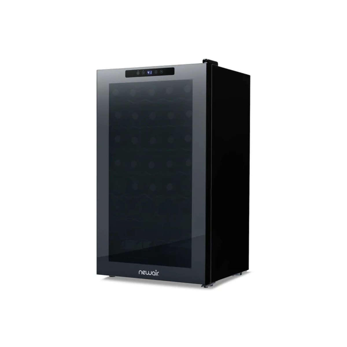 Newair 34 Bottle Shadow Series Wine Fridge – 18.7" Black - Front Right View - Closed