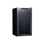 Newair 34 Bottle Shadow Series Wine Fridge – 18.7" Black - Front View Studio Image