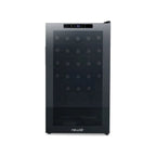 Newair 34 Bottle Shadow Series Wine Fridge – 18.7" Black - Front View Studio Image - Closed
