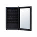 Newair 34 Bottle Shadow Series Wine Fridge – 18.7" Black - View Studio Image - Empty - Opened