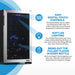 Newair 43 Bottle Dual Zone Wine Fridge – 18.9" Stainless Steel - Features of the Fridge Shown
