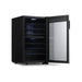 Newair 43 Bottle Dual Zone Wine Fridge – 18.9" Stainless Steel - Front Left View - Empty - Open Door