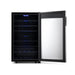 Newair 43 Bottle Dual Zone Wine Fridge – 18.9" Stainless Steel - Front View - Empty - Open Door