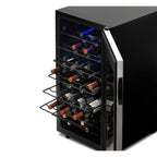 Newair 50 Bottle Freestanding Wine Fridge – 18.9" Stainless Steel - Adjustable Metal Rack Shown