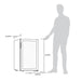 Newair 50 Bottle Freestanding Wine Fridge – 18.9" Stainless Steel - Dimensions of the Fridge with Comparison shown