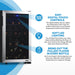 Newair 50 Bottle Freestanding Wine Fridge – 18.9" Stainless Steel - Key Features of the Fridge Shown