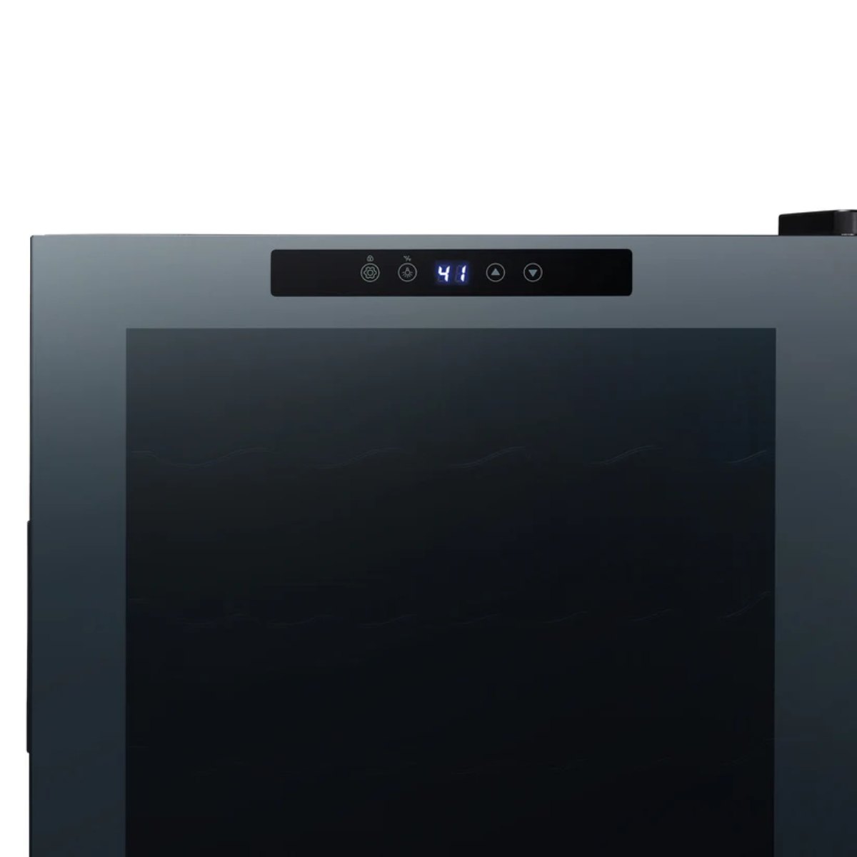 Newair 51 Bottle Shadow Series Wine Fridge – 19.5" Black - Close up view of the controls