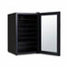 Newair 51 Bottle Shadow Series Wine Fridge – 19.5" Black - Front Left View Studio Image - Empty - Opened