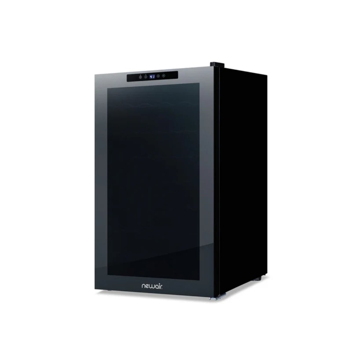 Newair 51 Bottle Shadow Series Wine Fridge – 19.5" Black - Front Right View - Closed Empty