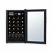 Newair 51 Bottle Shadow Series Wine Fridge – 19.5" Black - Front View Studio Image - Loaded - Opened