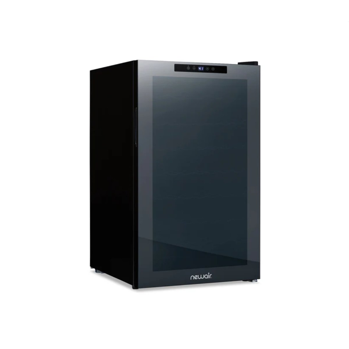 Newair 51 Bottle Shadow Series Wine Fridge – 19.5" Black - Front View Studio Image Empty