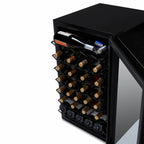 Newair 51 Bottle Shadow Series Wine Fridge – 19.5" Black - Top View of the Fridge with wines