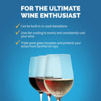 Newair 52 Bottle Built In Wine Fridge – 24" Stainless Steel - For the ultimate wine enthusiast