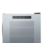 Newair 56 Bottle Shadow Series Dual Zone Wine Fridge – 16.9" Black - Close up view of the Controls