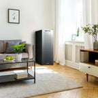 Newair 56 Bottle Shadow Series Dual Zone Wine Fridge – 16.9" Black - Fridge beside the couch