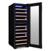 Newair 56 Bottle Shadow Series Dual Zone Wine Fridge – 16.9" Black - Front Left View Studio Image - Empty - Opened