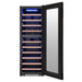 Newair 56 Bottle Shadow Series Dual Zone Wine Fridge – 16.9" Black - Front  View Studio Image - Empty - Opened