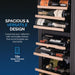 Newair 56 Bottle Shadow Series Dual Zone Wine Fridge – 16.9" Black - Spacious and Versatile Design - 10x Wood Racks