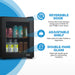Newair 60-Can Freestanding Beverage Fridge – 16.75" Black - features of the fridge shown