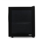 Newair 60-Can Freestanding Beverage Fridge – 16.75" Black - front view empty fridge closed door