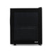 Newair 60-Can Freestanding Beverage Fridge – 16.75" Black - front view empty fridge closed door