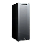 Newair 62 Bottle Shadow Series Freestanding Wine Fridge – 16.9" Black - Front Left View Studio Image - Empty - Closed