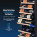 Newair 62 Bottle Shadow Series Freestanding Wine Fridge – 16.9" Black - Spacious and Versatile Design - 11x Wood Racks