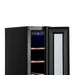 Newair 7 Bottle Built In Wine Fridge – 5.9" Stainless Steel - Close up view of the controls of the fridge