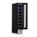 Newair 7 Bottle Built In Wine Fridge – 5.9" Stainless Steel - Front Left View - Empty Inside - Open Door
