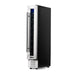 Newair 7 Bottle Built In Wine Fridge – 5.9" Stainless Steel - Front Right View - Loaded Shelves - Closed Door