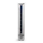 Newair 7 Bottle Built In Wine Fridge – 5.9" Stainless Steel - Front View - Empty Shelves - Closed Door