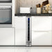 Newair 7 Bottle Built In Wine Fridge – 5.9" Stainless Steel - built-in wine fridge in modern white kitchen