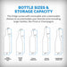 Newair 8 Bottle Shadow-T Series Wine Fridge – 10.2" Black - Bottle Size and Storage Capacity Guidelines