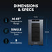 Newair 8 Bottle Shadow-T Series Wine Fridge – 10.2" Black - Dimensions and Specifications Shown
