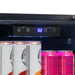 Newair 90-Can Outdoor Beverage Fridge – 15″ Built-In/Freestanding - Close up view of the digital thermostat with controls